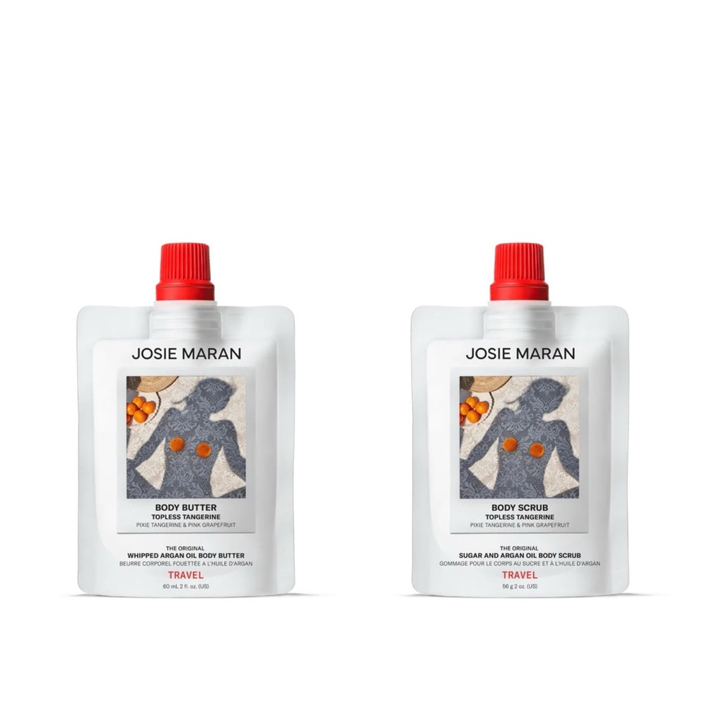 Josie Maran Whipped Argan Oil Body Butter + Scrub Travel